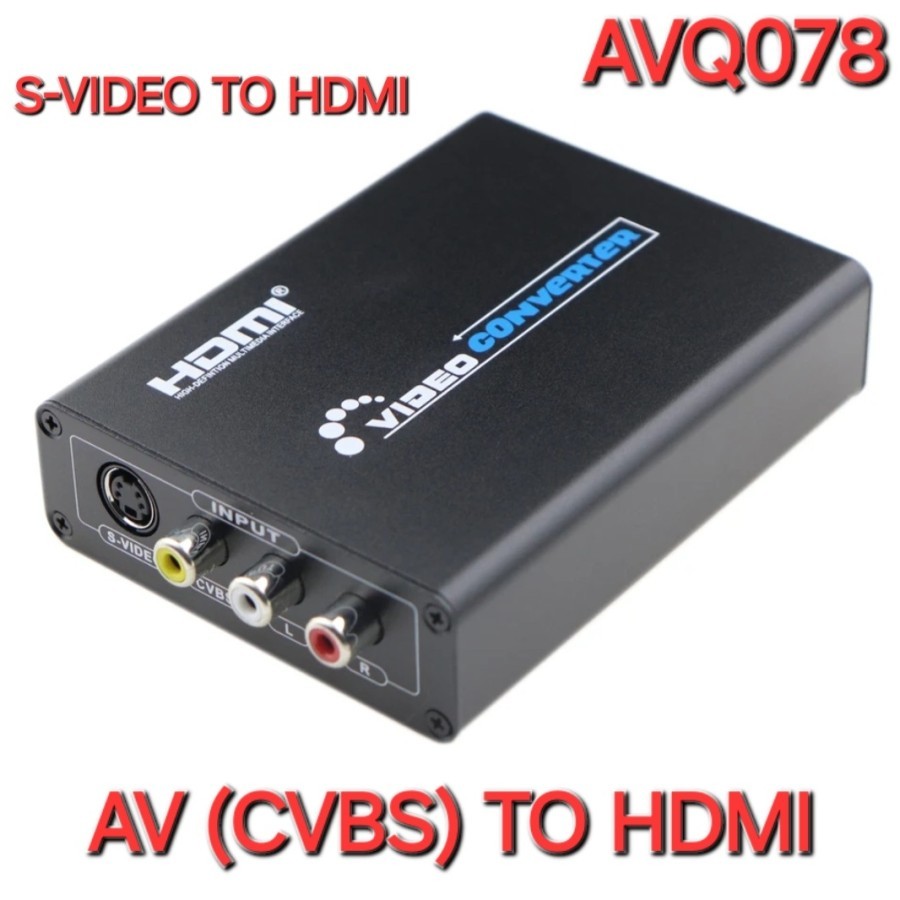 AVPRO AVQ078 1080p AV CVBS S-Video to HDMI Video Converter ACTIVE