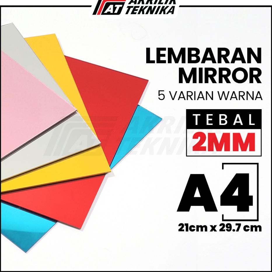 

BISA COD Akrilik Mirror A4 Gold Silver Rose Gold Acrylic Sheet Mirror Lembaran Kaca Cermin