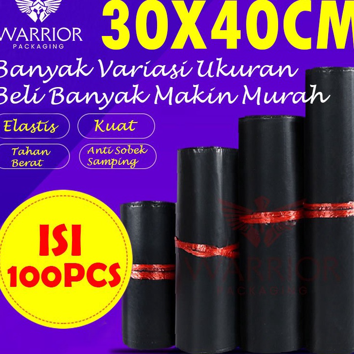 

Fumu polymailer pla kantong packing Baju Olshop Hitam 3X4CM Isi 1pcs Ekonomis Elastis