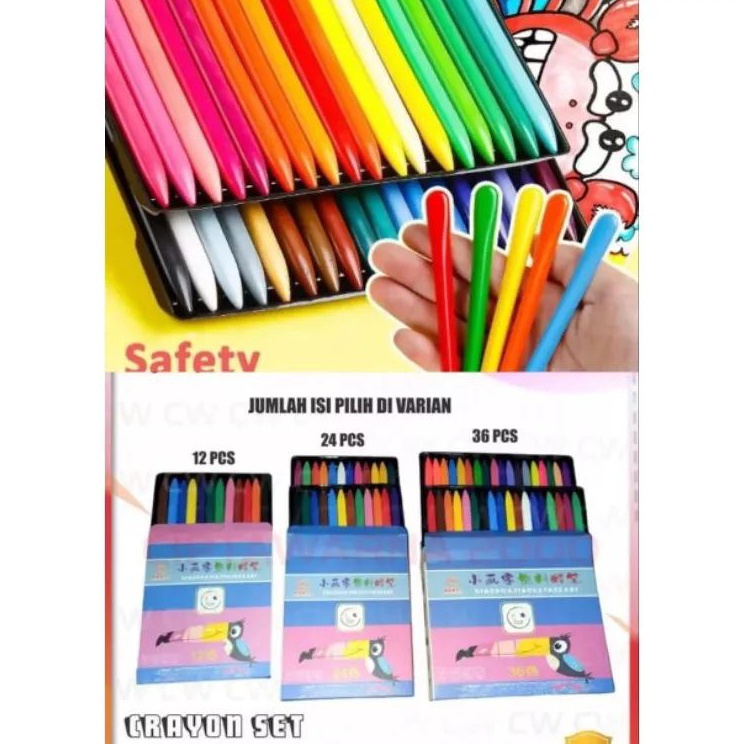 

COD BEST SELLER CRAYON ANTI KOTORCRAYON ANTI AIRCRAYON ISI 1236 PCS