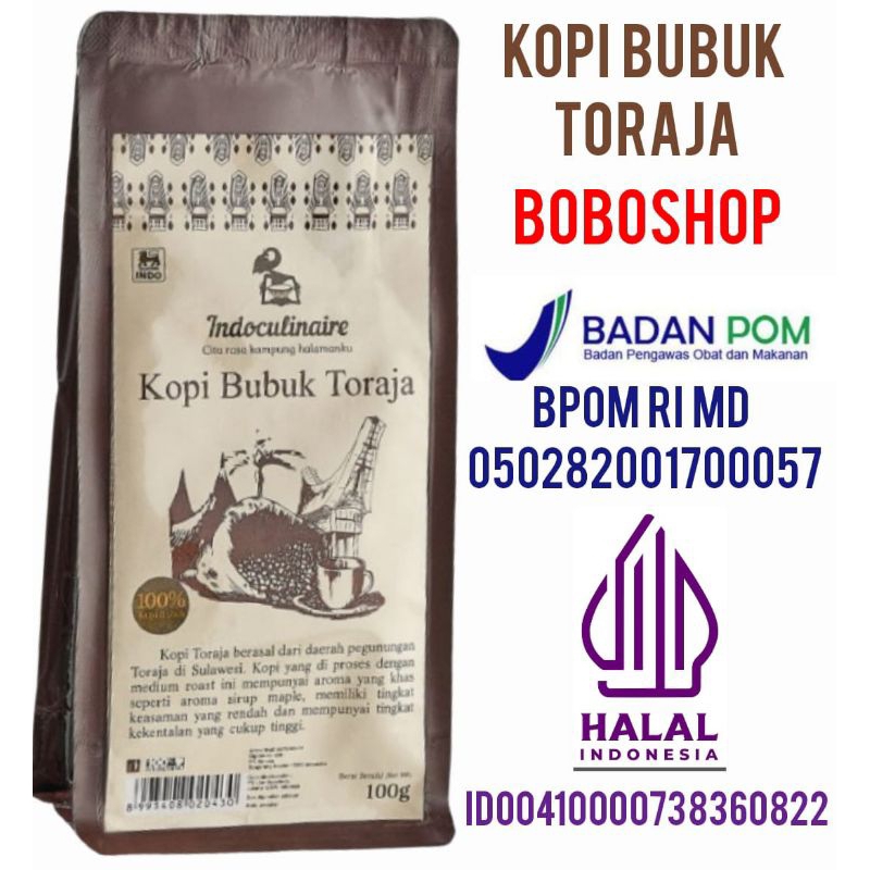 

INDOCULINAIRE KOPI BUBUK TORAJA 100GR