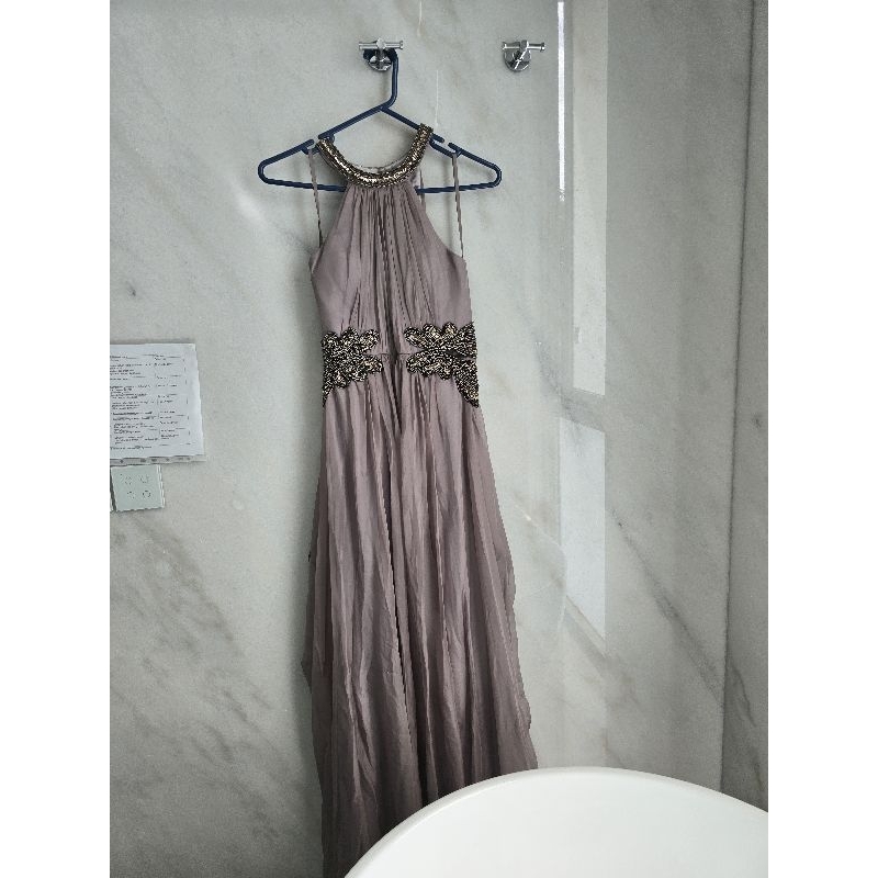 Bariano full length gown dress long maxi UK6 small zimmerman