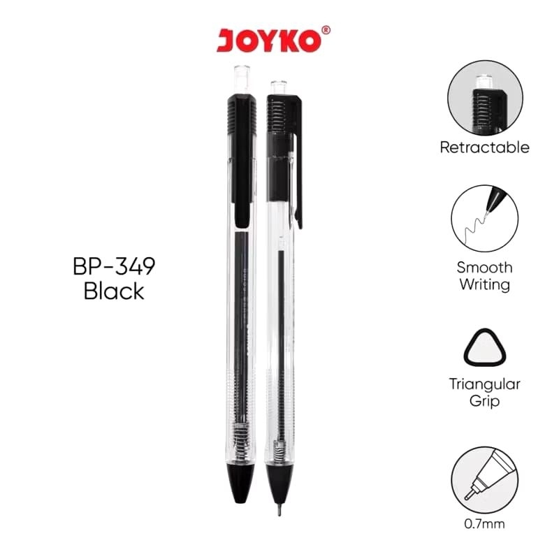 

BK ecer 1 pcs Bolpen / Pulpen / Balpoint JOYKO BP-349-12 (Vokus Trans)