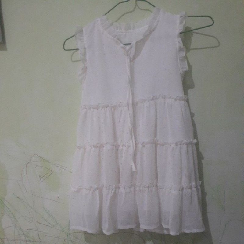 dress putih anak preloved