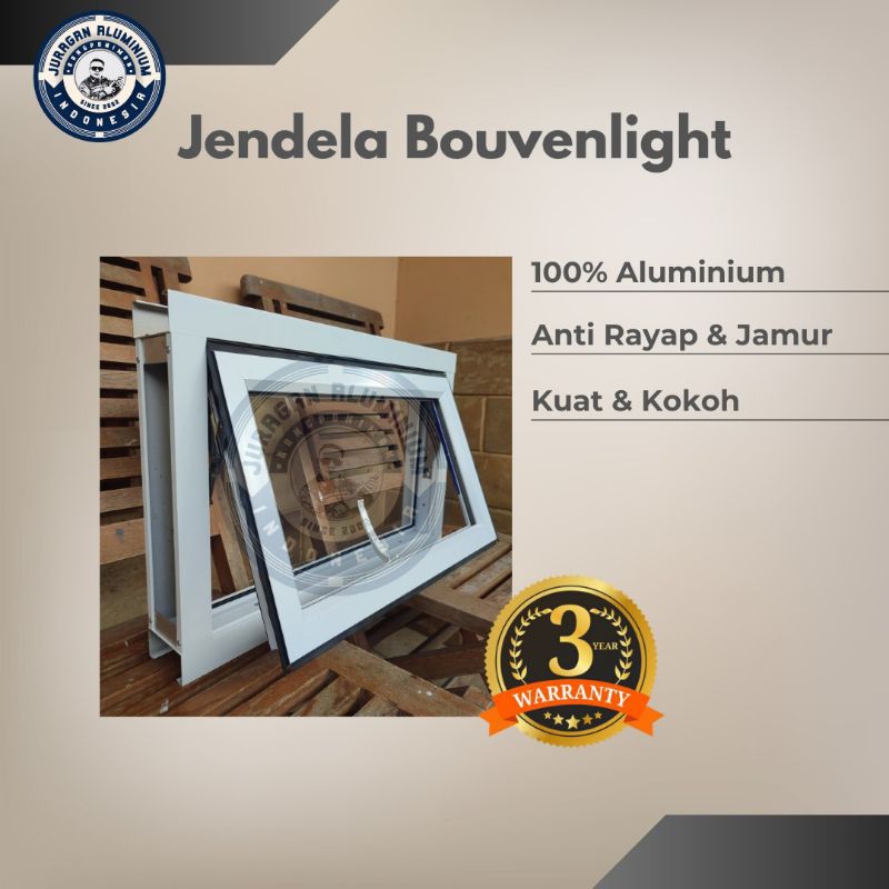 Jendela Bouvenlight Aluminium L 80 x T 50