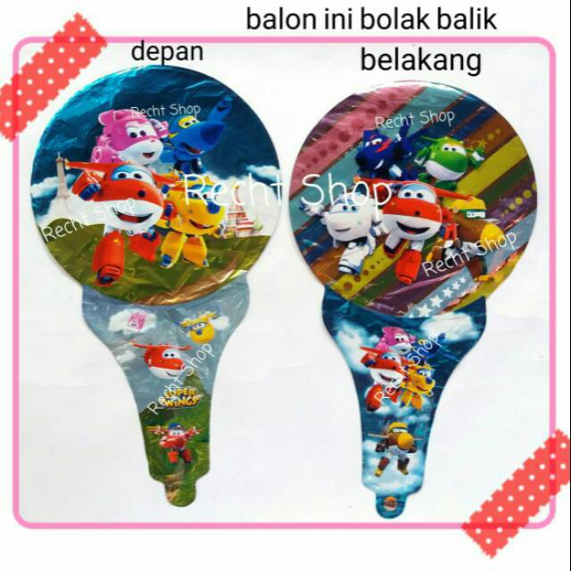 Balon tongkat balon pentungan balon dekorasi pesta karakter Super Wings Superwings