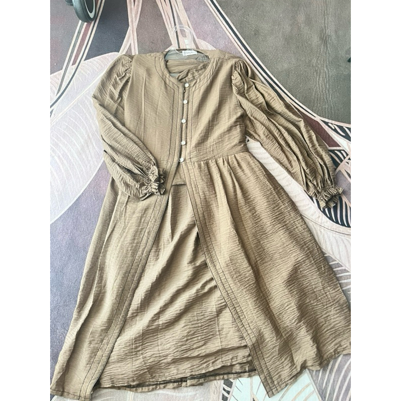 TUNIK SET ROK MERK SALLY SCARF (NEW)