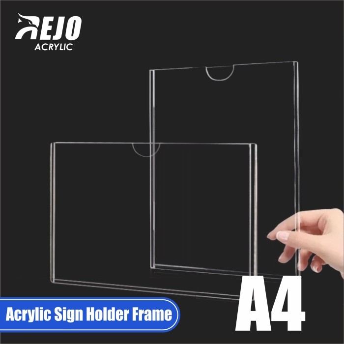 

Acrylic Sign Holder Frame Brosur Holder A4 Akrilik Sinage Tempel Landscape Potrait