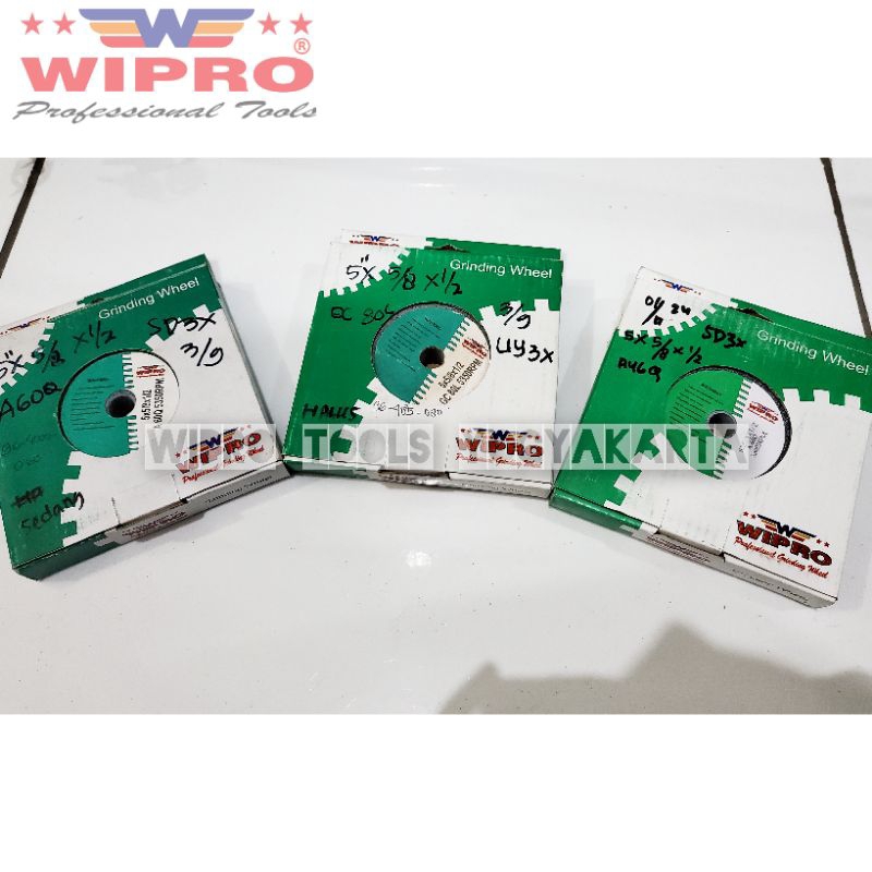Wipro Batu Gerinda Duduk 5 Inch / Batu Gerinda Asah / Grinding Wheel 5"×5/8×1/2