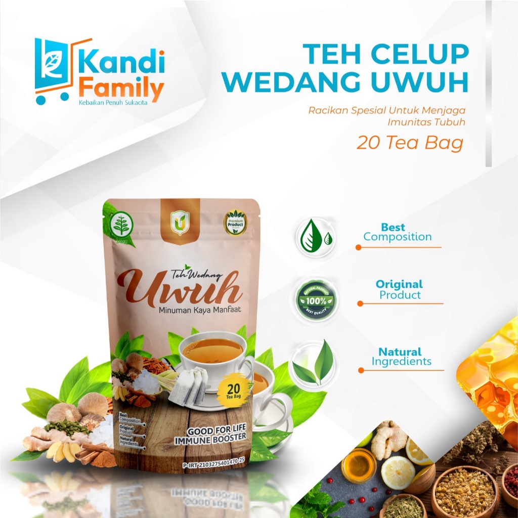 

Teh Herbal Celup Wedang Uwuh Premium Tradisional Isi 20 Bag