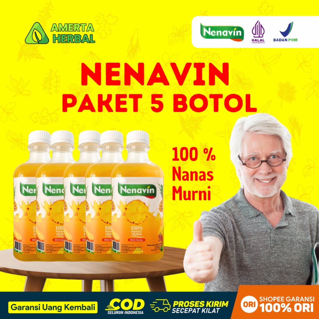 

PAKET 5 BOTOL NENAVIN 100% NANAS MURNI Atasi Diabetes dan Kontrol Gula Dalam Darah