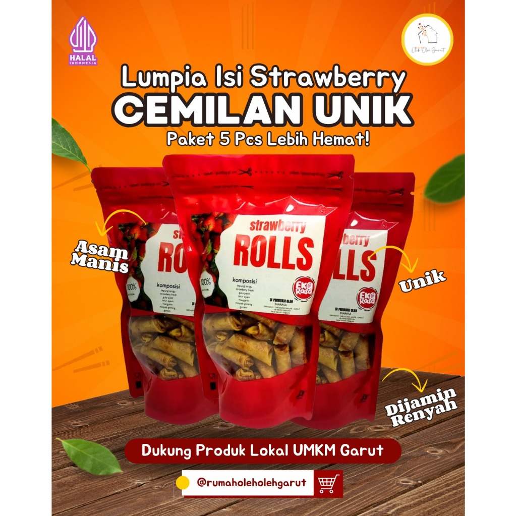 

Lumpia Strawberry Roll | Lumpia Isi Selai Stroberi | Lumpia Manis | Cemilan Manis Kekinian