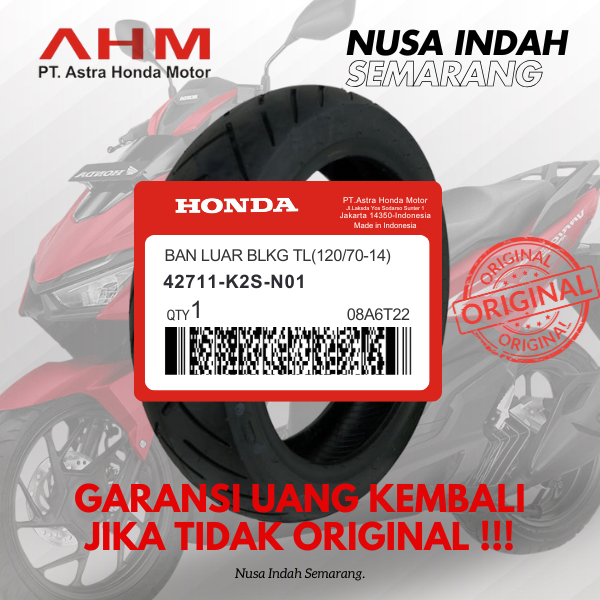 Ban Depan Belakang Vario 160 120/70-14 100/80-14 Original AHM