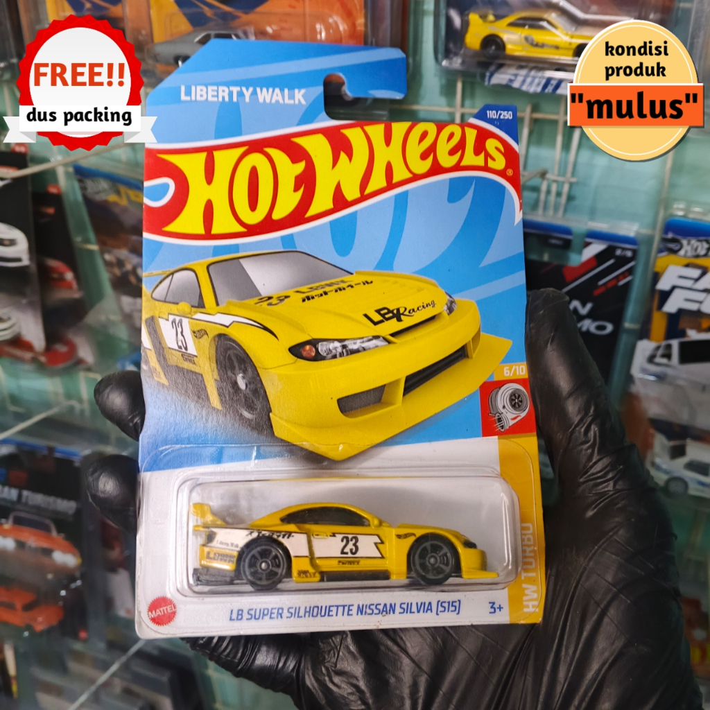 HOTWHEELS NISSAN SILVIA s15 LBWK GOLD, BLACK
