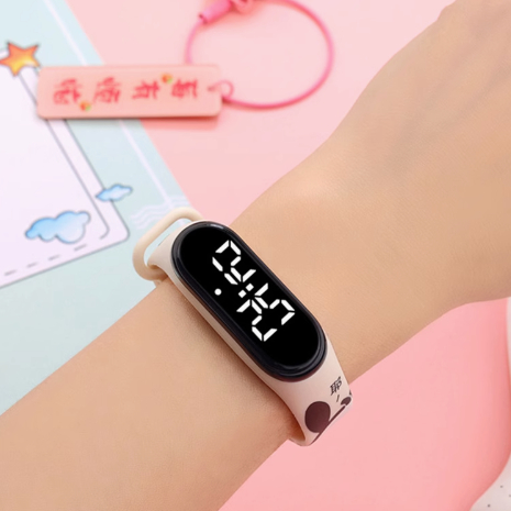 LED Children's Bracelet Watch Cartoon Doll Anime Electronic Watch Student Luminous Waterproof Kinder