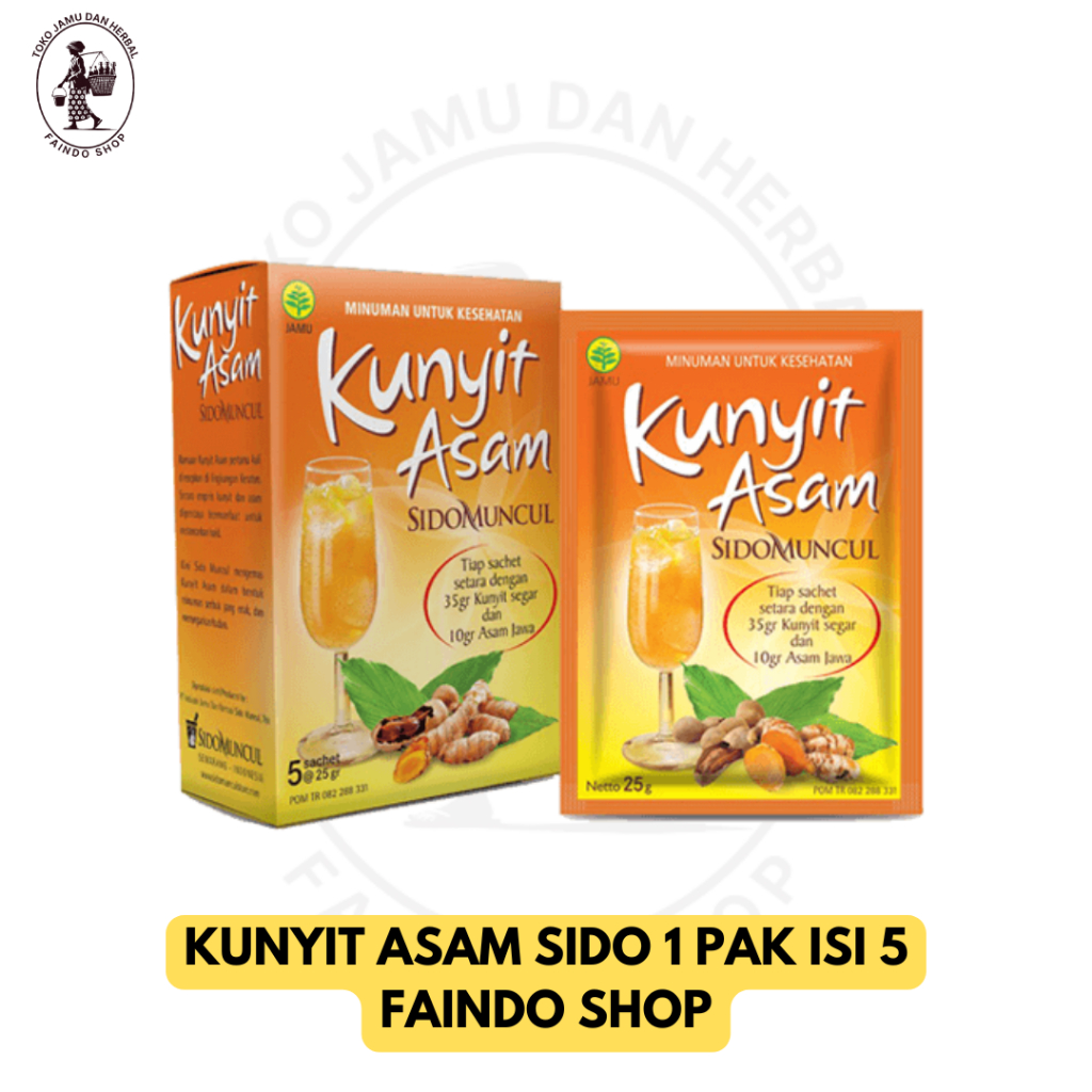 

Kunyit Asam Sidomuncul 1 Pak Isi 5 Sachet