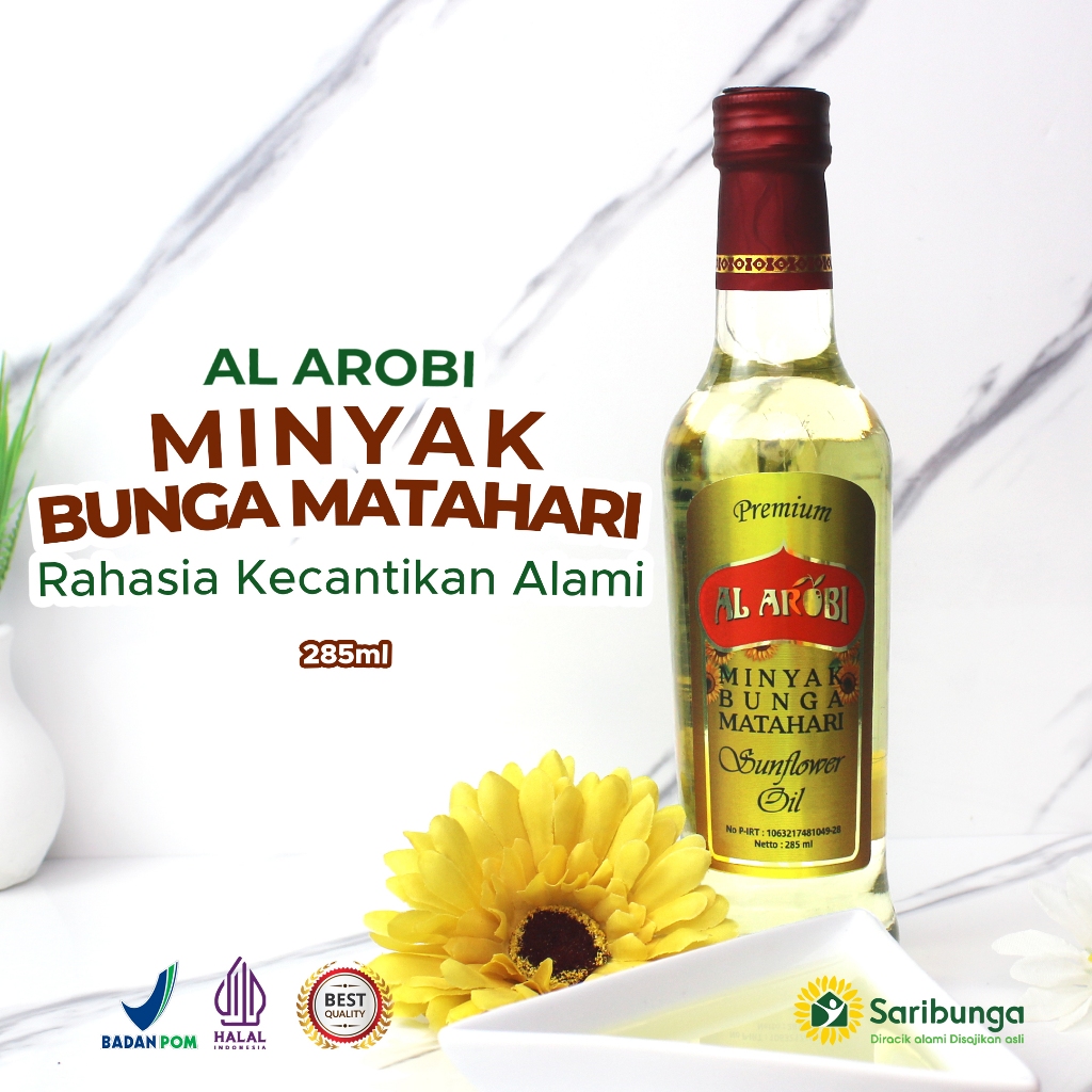 

AL AROBI - Sunflower Oil Grade A+ - Minyak Bunga Matahari Untuk Memasak - Pure Sunflower Seed Oil