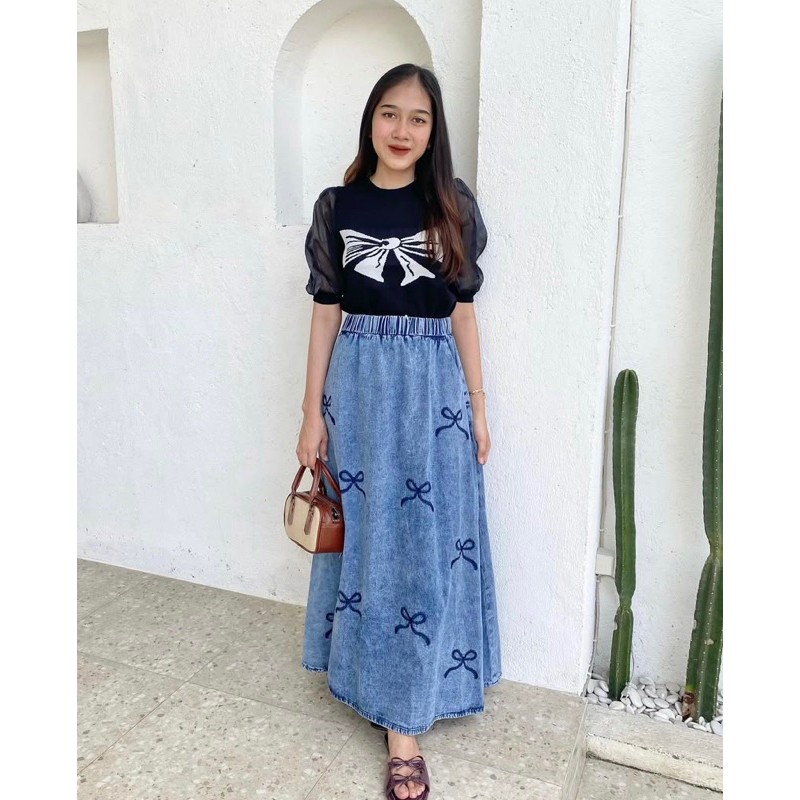 BAWAHAN/ Rok Jeans Wanita / Rok Jeans Pita
