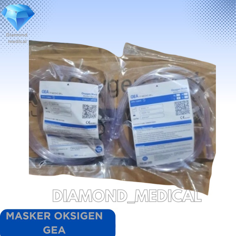 masker oksigen dewasa / masker oksigen anak / gea