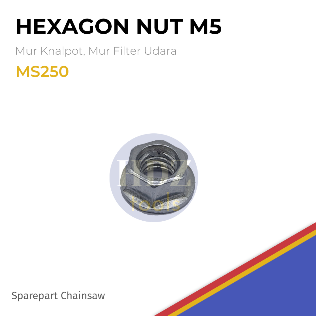 Hexagon Nut M5 Mur Knalpot Mur Filter Udara Chainsaw 250