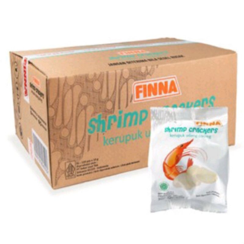 

Kerupuk Udang Finna 1dus Isi 120pcs / Kerupuk Siap Makan