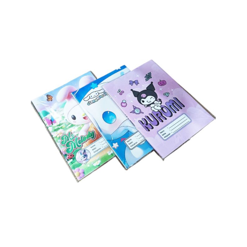 

Sampul Karakter / Sampul Buku Tulis Karakter Kuromi Cinamorol Capybara Terbaru 2025 Isi 20 Pcs ( 20 Lembar )