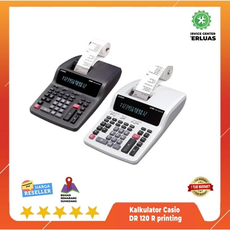 

Kalkulator Casio DR-120 R Printing Struk Kasir