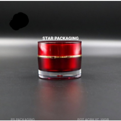Pot Cream 10gr Acrylic Merah Pot Cream Acrylic 10gr Merah Maroon