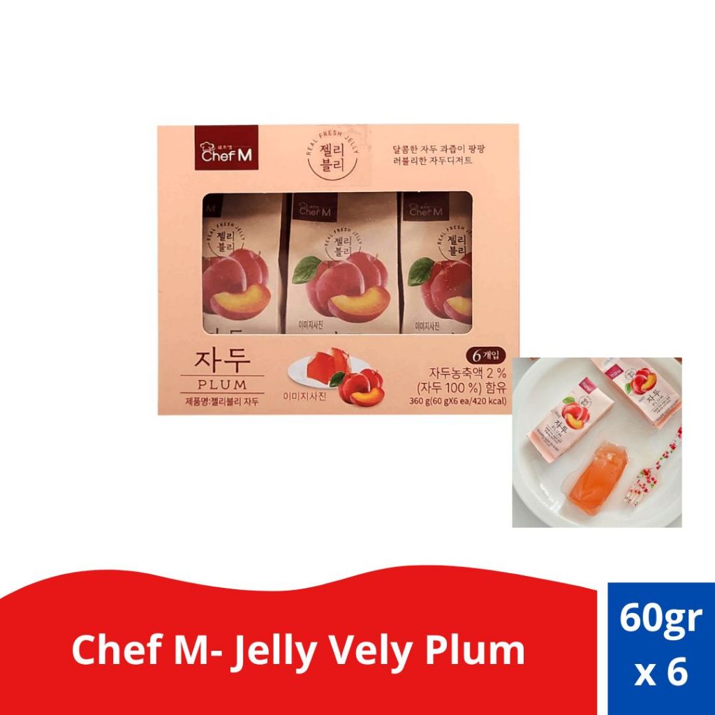 

Chef M - Jelly Vely Plum- Jelly Buah Plum Korea - 60gr x 6Pcs