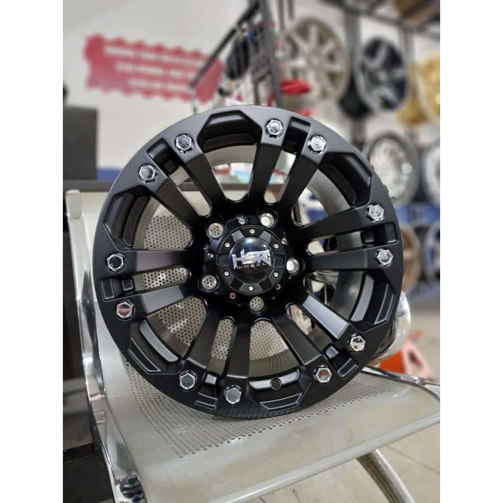 Velg mobil offroad ring 16 HSR JT69 pcd 5x114,3 warna hitam