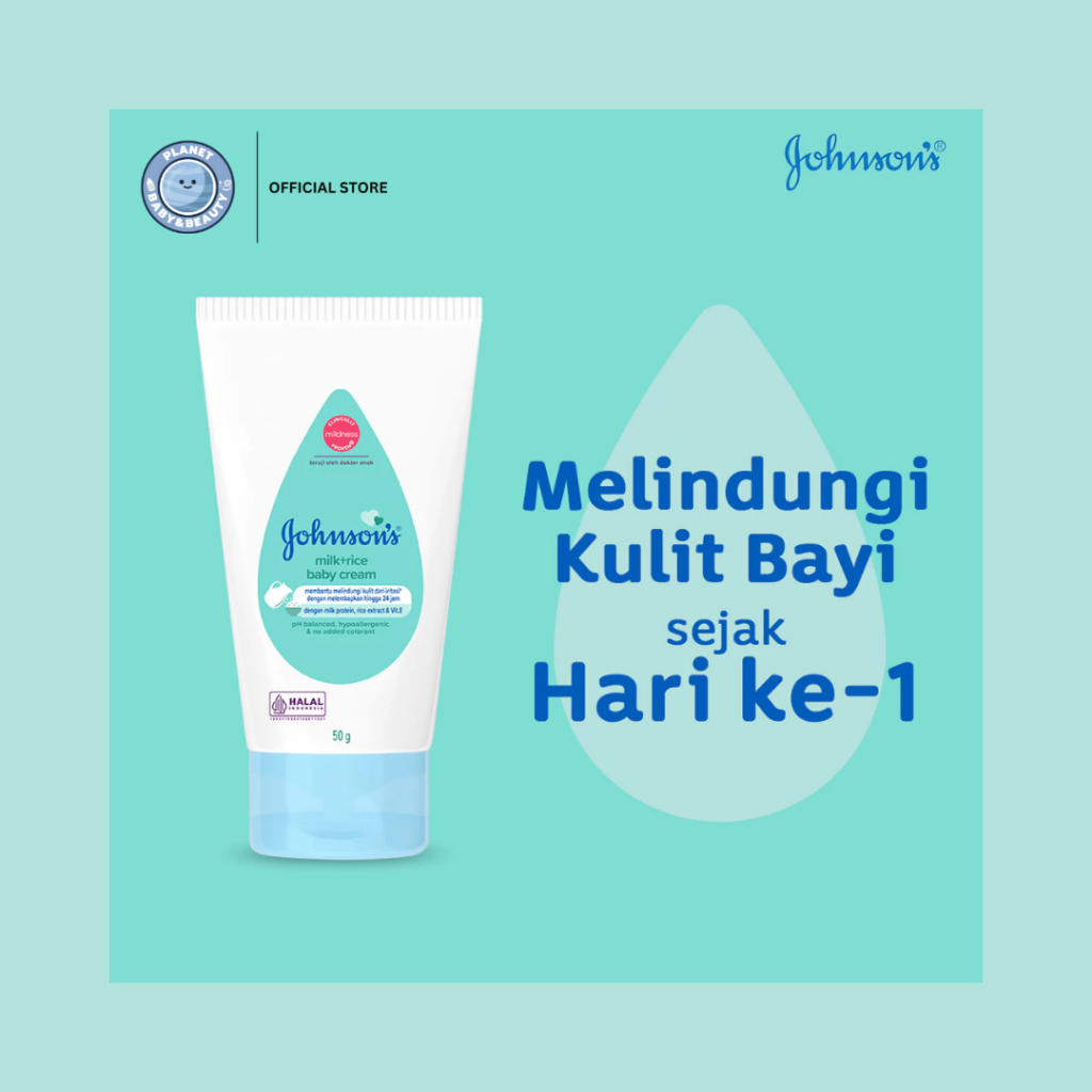 Johnsons Baby Cream milk+rice 50g
