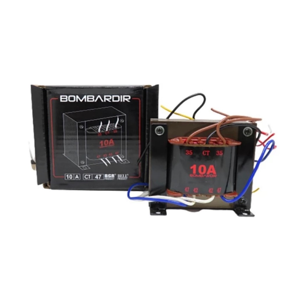 TRAFO TRAVO EI KOTAK BOMBARDIR BLACK 10A 10 AMPER CT 47V BELL ORIGINAL