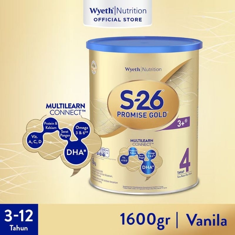 S26 Promise Gold Tahap 4 1600gr/ Susu Formula Bayi Anak/S26/ SUSU S26