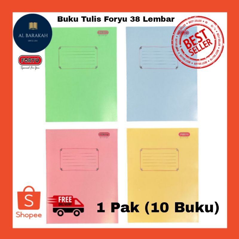 

1 Pak (10 Buku) !!! Buku tulis FORYU 38 Lembar buku tulis kwarto murah kualitas bagus