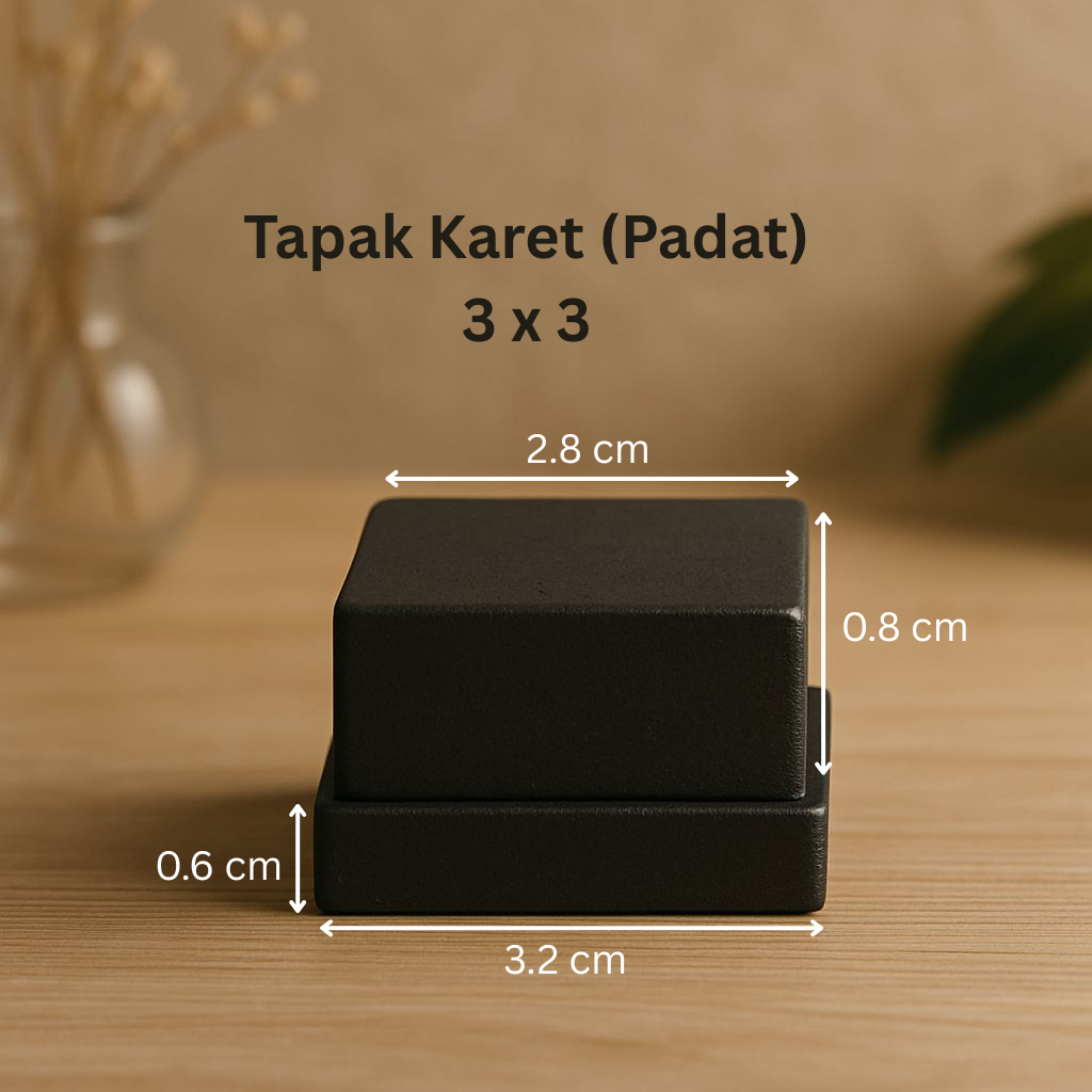 Tapak Karet Besi Hollow 3x3