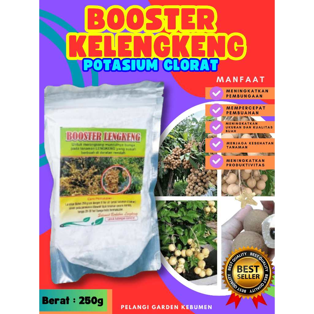 KUALITAS TERBAIK  Booster Buah Kelengkeng Murni 1Kg, Booster Buah Kelengkeng Merah