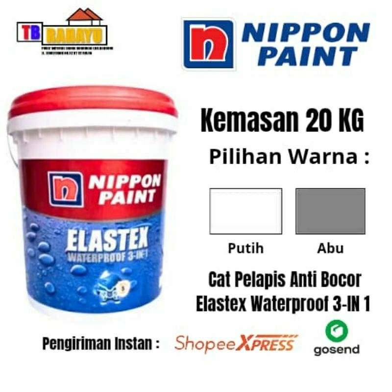 Nippon Paint Elastex 3in1 20 kg, Pelapis Anti Bocor Elastex 3in1 20 Kg