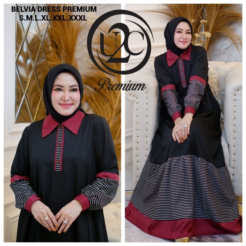 Belvia Premium Dress by U2C original Butik U2C