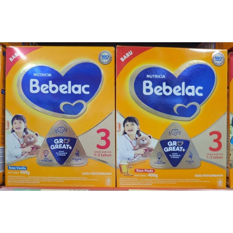 

Bebelac 3 Vanila&Madu 400g Box - Untuk Usia Anak 1-3 Tahun