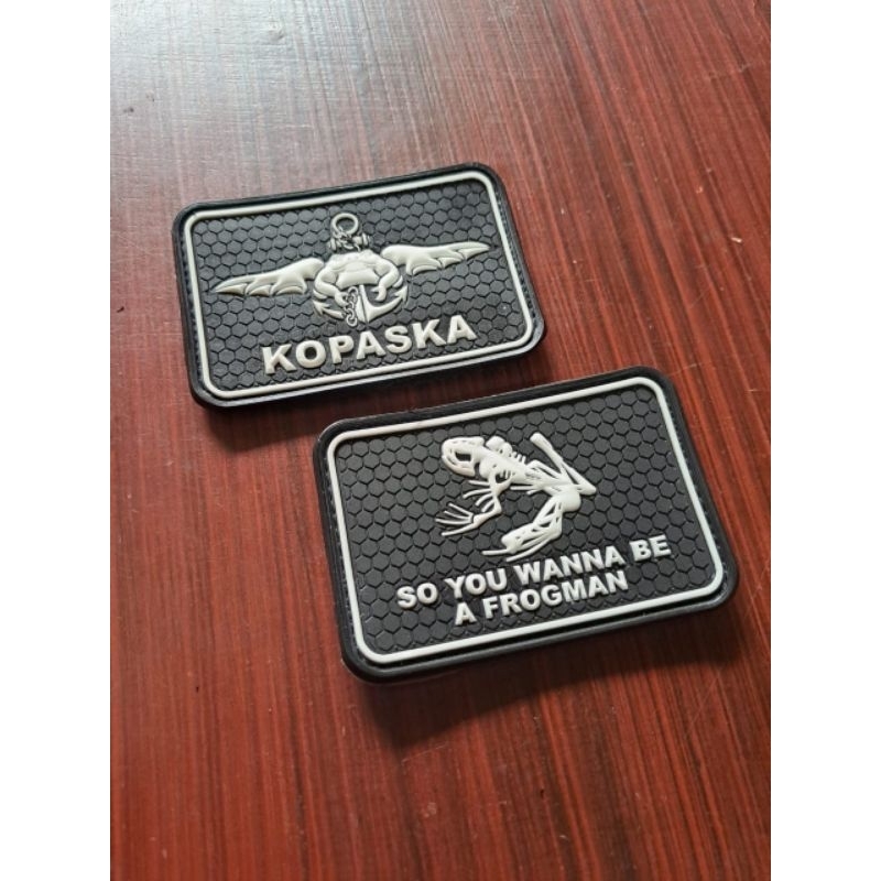 PATCH RUBBER 3D KOPASKA FROGMAN EMBLEM KARET