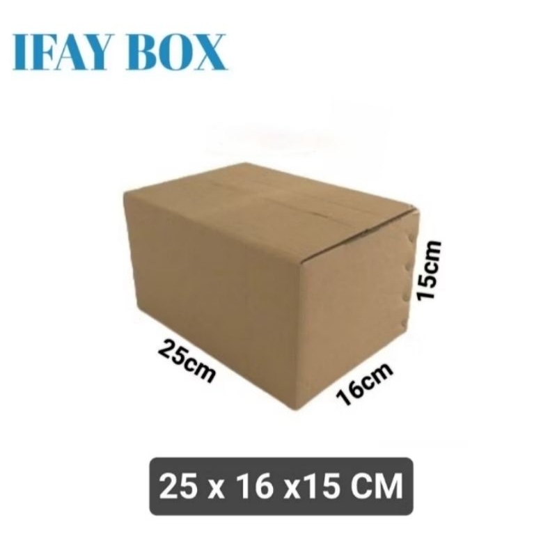 

Kardus box Uk. 25x16x15 cm single wall polos