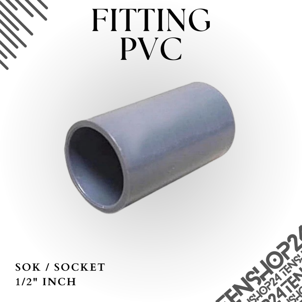 Sok/Socket Pipa PVC 1/2" TS - Sambungan pipa sok/ 1/2" TS, TRILLIUN