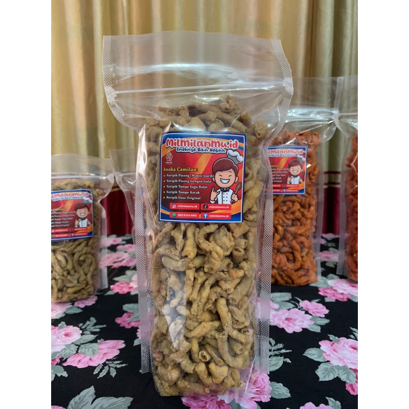 

Keripik usus original/Balado Daun Jeruk/Barbeque 500gr enak renyah bikin nagih