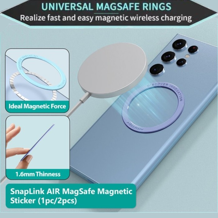 RING MAGSAFE STIKER Wireless Charging Tap Accesories Magnetic Safe Mobile Phone Magnet Plates Save M