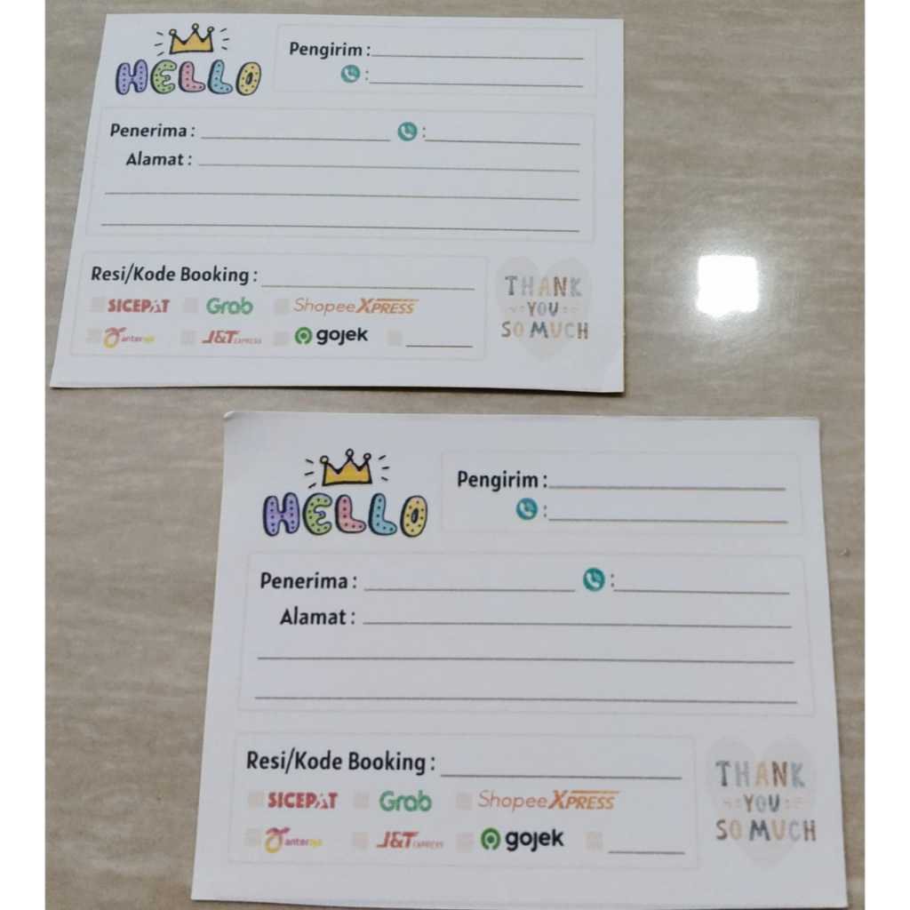 

Stiker Label Pengiriman Alamat Olshop Motif 3 Jual Perpcs