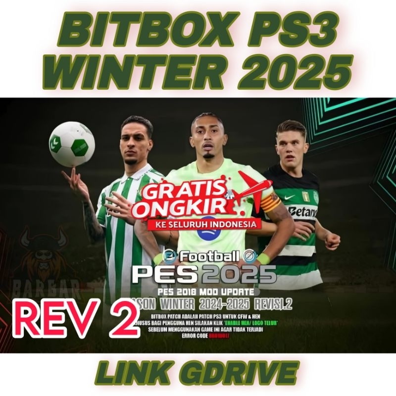 PES 2025 BITBOX PATCH WINTER PS3 REV 2 UPDATE TRANSFER Maret 2025 - sedia game ps2 ps3 ps4 cfw hfw h