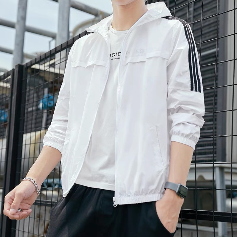 coat hoodie polos pria / coat zipper Ultrathin Breathable/ pria casual Pakaian pelindung matahari