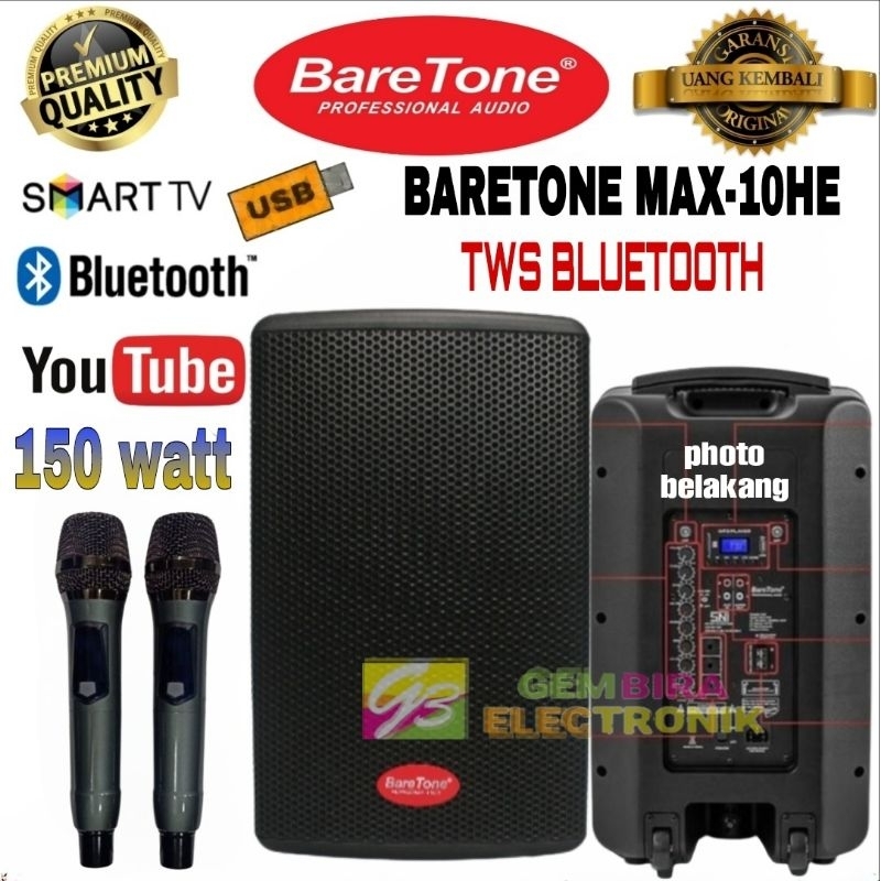 SPEAKER PORTABLE BARETONE MAX 10HE ORIGINAL SOUND