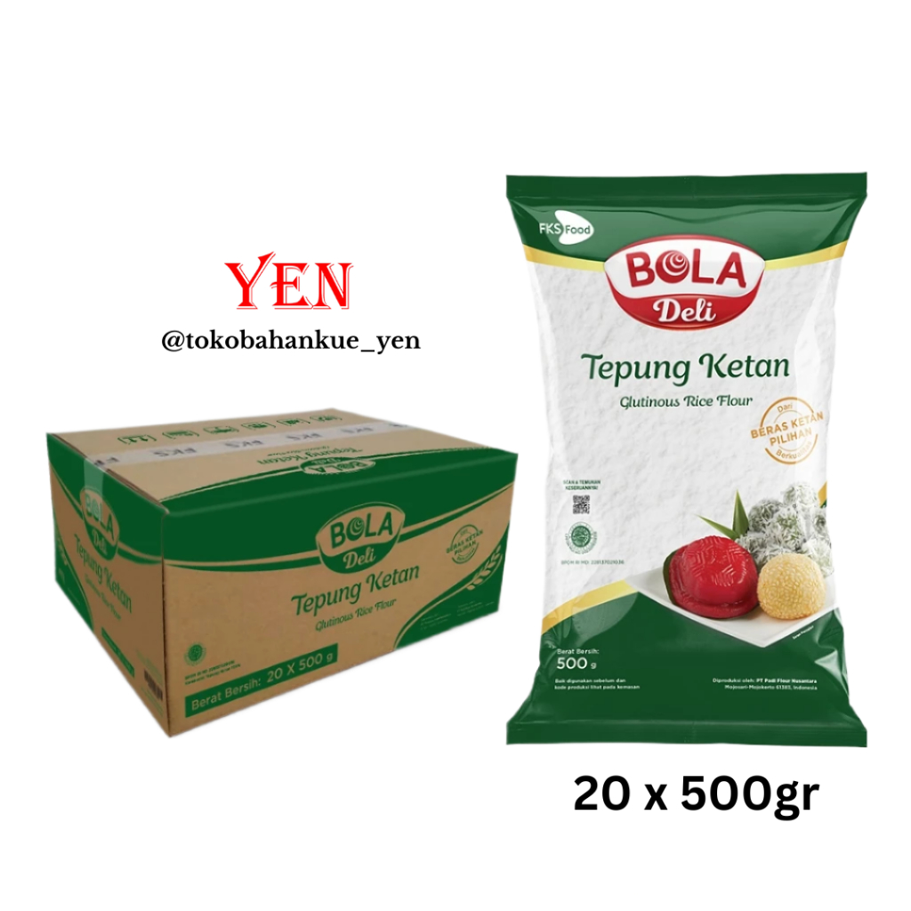 

Bola Deli Tepung Ketan Putih / Glutinous Rice Flour 20 x 500 gr Karton
