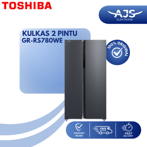 TOSHIBA Kulkas Side by Side 562 Liter PureAir GR-RS780WE-PMF-06